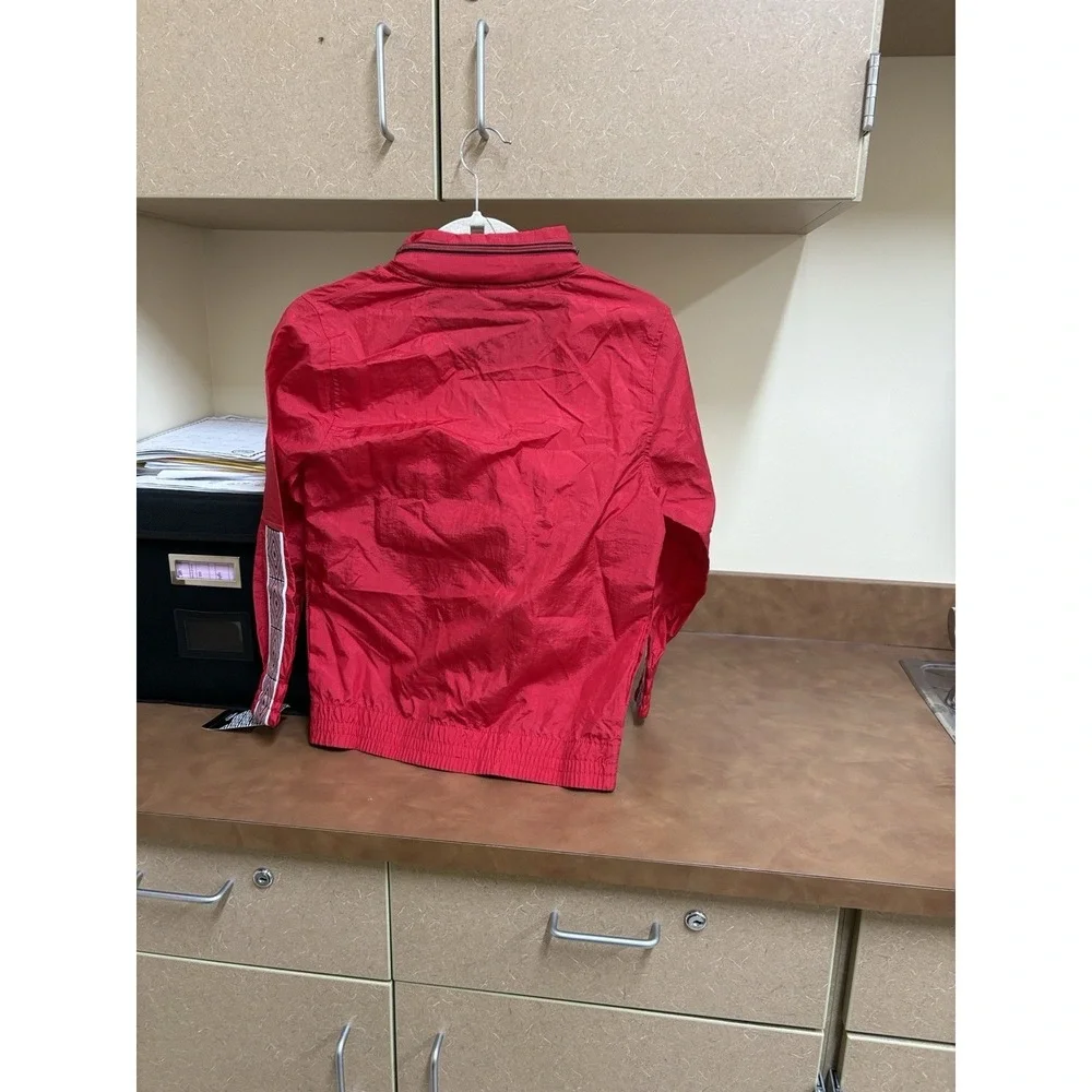 NWT Umbro Boys' Soccer Nylon 1/4 Zip‎ Red Jacket Size Small-8